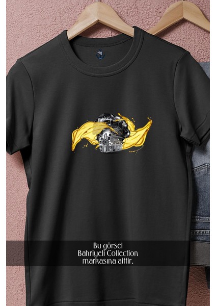 Oversize Vektörel Motor Tasarımlı Unisex T-Shirt fiyatları