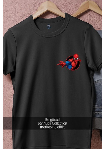 Oversize Spider-Man - Örümcek Adam Cep Tasarımlı Unisex T-Shirt