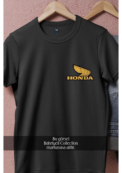Oversize Sarı Kanatlı Honda Cep Tasarımlı Unisex T-Shirt fiyatları
