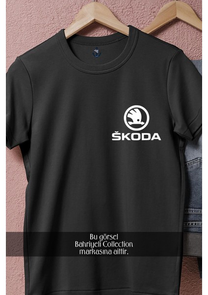 Oversize Skoda Logo Cep Tasarımlı Unisex T-Shirt fiyatları