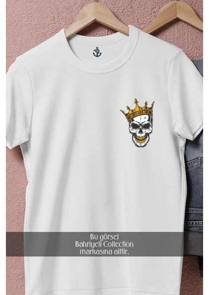 Oversize Kuru Kafa ve Taç Cep Tasarımlı Unisex T-Shirt fiyatları