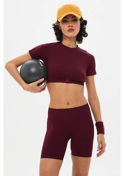 Aozora Sport Aktif Spor Mini Şort Bordo