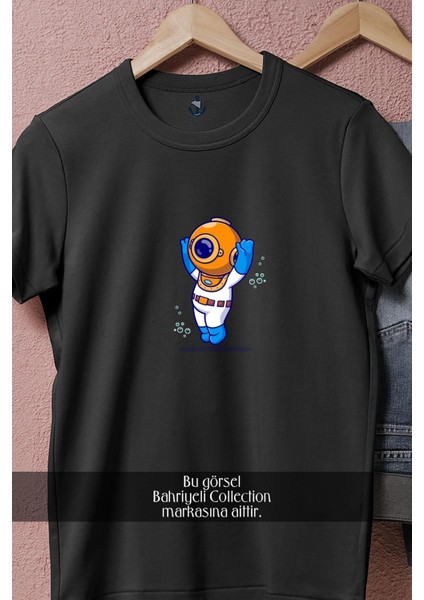 Oversize Mutlu Mini Dalgıç Tasarımlı Unisex T-Shirt fiyatları