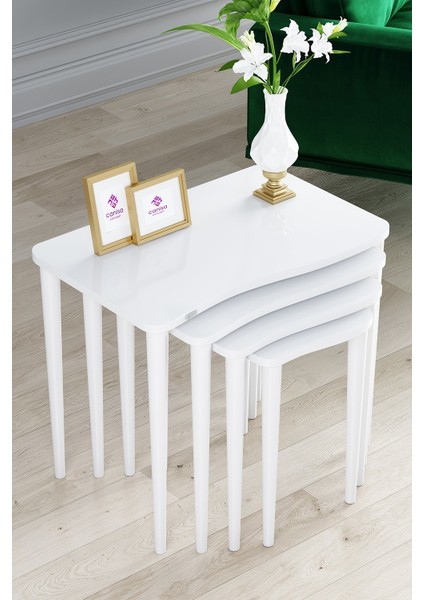 Concept Kuğu Serisi Mdf 4 Lü Zigon Sehpa Takımı
