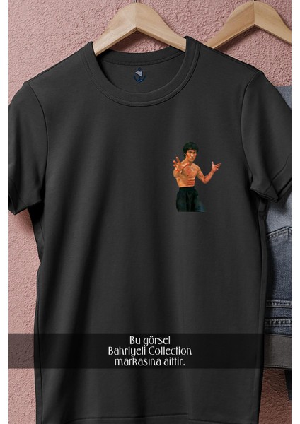 Oversize Bruce Lee, The Fighter Cep Tasarımlı Unisex T-Shirt fiyatları