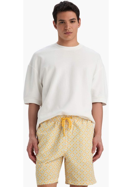 Regular Fit Desenli File Astarlı Diz Üstü Deniz Şortu E1025AX25HS modelleri