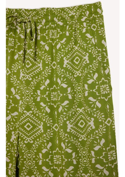 Regular Fit Desenli Esnek Belli Düz Paça Pantolon D8844AX25SP fiyatları