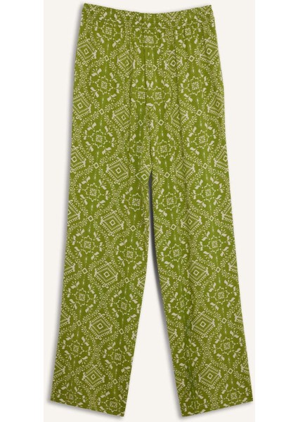 Regular Fit Desenli Esnek Belli Düz Paça Pantolon D8844AX25SP modelleri