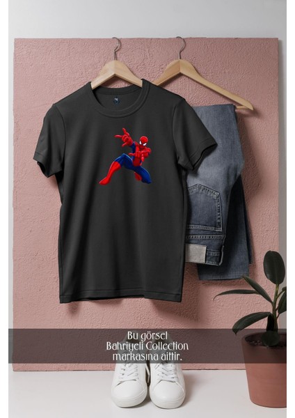 Oversize Spider-Man - Örümcek Adam 2 Vektörel Tasarımlı Unisex T-Shirt