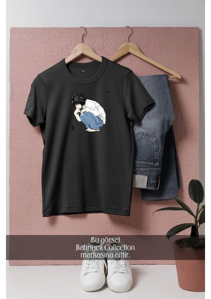 Oversize L Anime Death Note Mangaka Homo Sapiens Tasarımlı Unisex T-Shirt