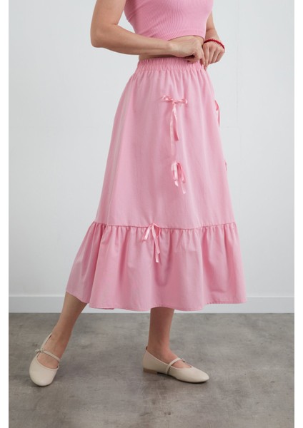 Beli Lastikli Kurdeleli Etek modelleri