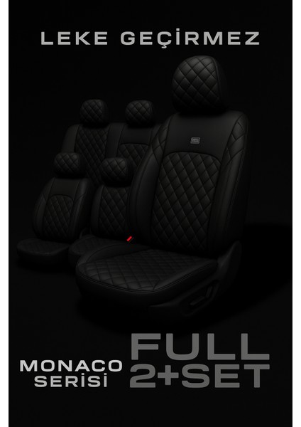 Mini Coupe (2 Kapı) 2011–2015 Monaco Serisi Eviza Siyah Koltuk Kılıfı