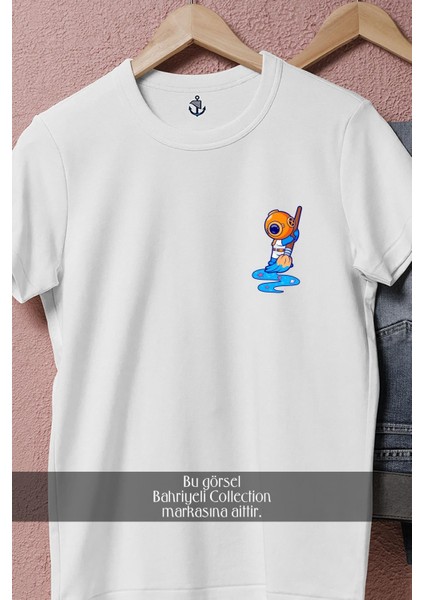 Oversize Denizde Temizlik Yapan Mini Dalgıç Cep Tasarımlı Unisex T-Shirt fiyatları