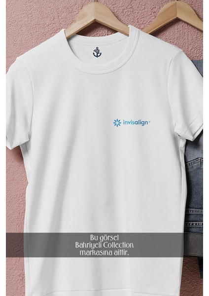 Oversize Invisalign Logo Cep Tasarımlı Unisex T-Shirt modelleri