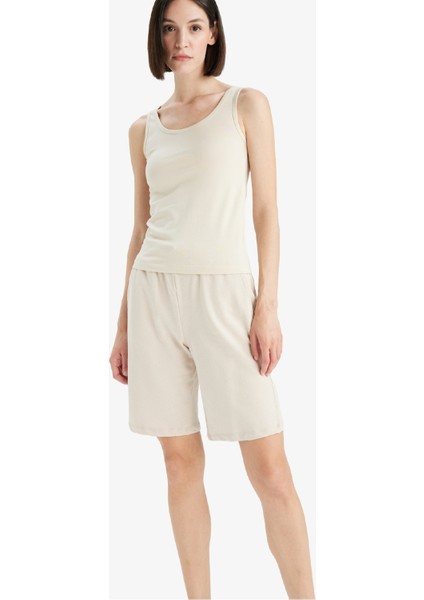 Regular Fit Beli Lastikli Düz Paça Bermuda Şort N7439AZ25HS indirimleri