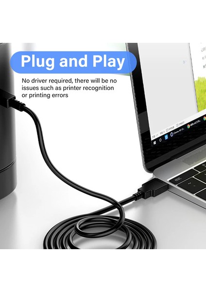 3 Metre 3mt USB Yazıcı Tipi A Erkek B Tipi Erkek Yazıcı Canon Brother Samsung Hp Epson Yazıcı Tarayıcı Kablosu Kare Ağız USB Yazıcı