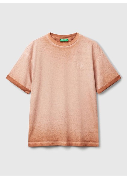 Baskılı Saks Erkek Çocuk T-Shirt 3085C10P9