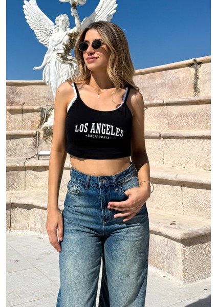 Los Angeles Baskılı Ip Askılı Bady 6264 fiyatları