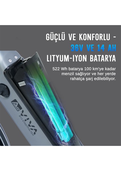 Asvıva B14T 27,5'' Orta Motorlu Hollanda Elektrikli Bisiklet – Dayanıklı & Konforlu E-Bike