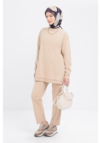 Bej-Pis Dikişli Eşofman Takımı fiyatları