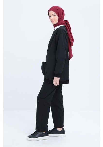 Siyah-Pis Dikişli Eşofman Takımı modelleri