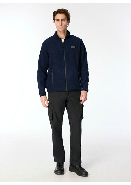 Lacivert Erkek Dik Yaka Basic Polar Sweatshırt D4WM-SWT3994