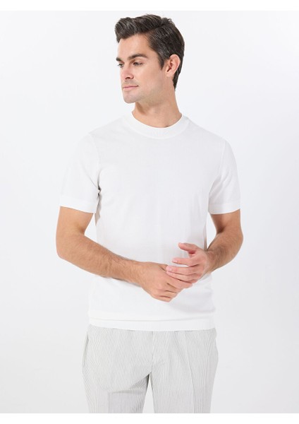 Beyaz Erkek Bisiklet Regular Fit Kazak FC4SM-KZK 0415 modelleri
