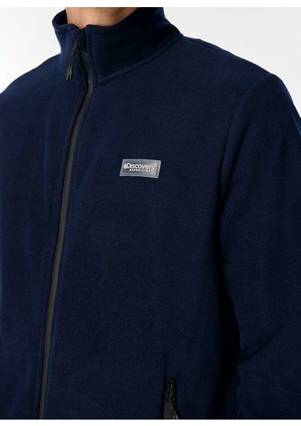 Lacivert Erkek Dik Yaka Basic Polar Sweatshırt D4WM-SWT3994