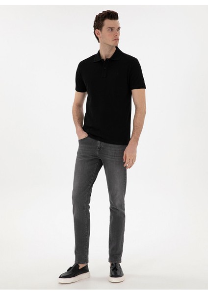 Siyah Erkek Slim Fit Polo T-Shirt Sunny fırsatları