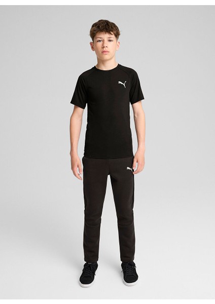 Siyah Erkek Çocuk Düz T-Shirt 68180201-EVOSTRIPE Tee