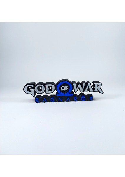 God Of War Ragnarök 3D Logo Baskı Dekor