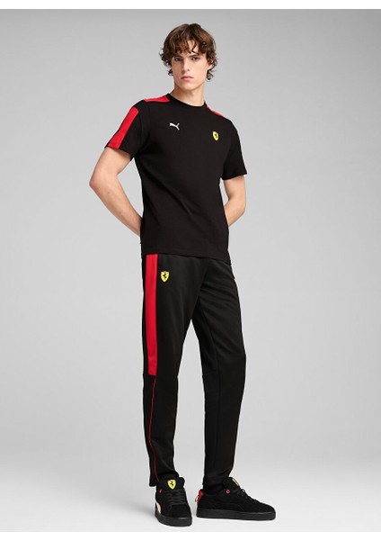 63019601 Ferrari Race Mt7 Tee Puma Beyaz Yuvarlak Yaka Regular Fit Erkek T-Shirt