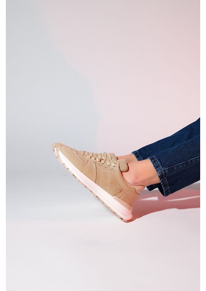 Rafael Bej Denim Kadın Spor Sneaker modelleri