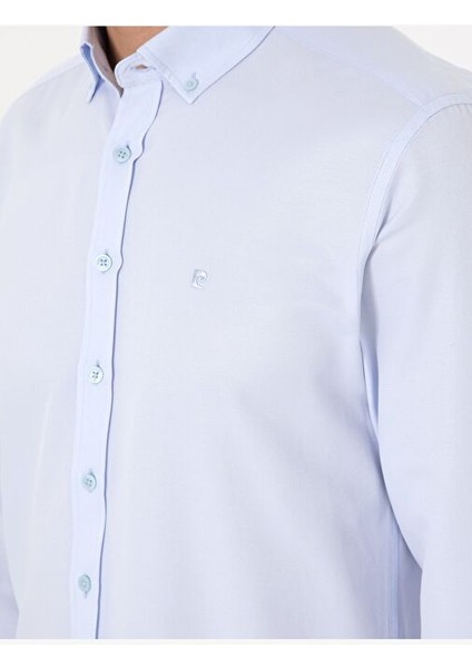 Açık Mavi Slim Fit Uzun Kollu Gömlek