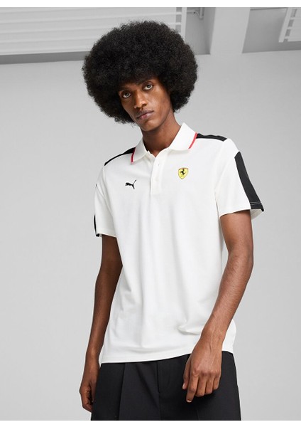 63019704 Ferrari Race Mt7 Polo Puma Beyaz Regular Fit Erkek T-Shirt fiyatları