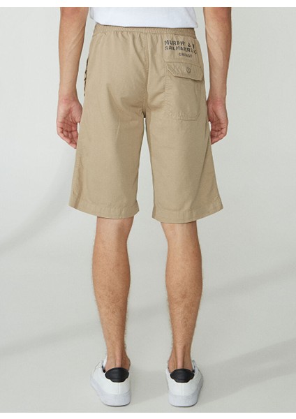 Bej Erkek Bağlamalı Bel Şort Dayshape Short