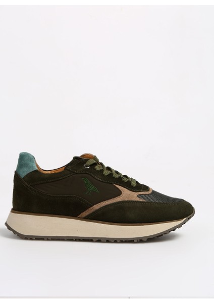 Yeşil Erkek Deri - Kumaş Sneaker Callısto