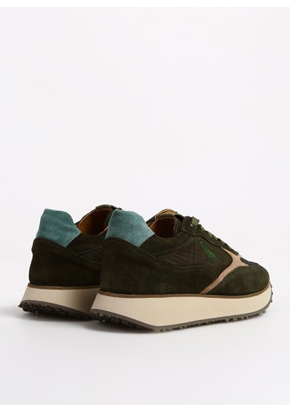 Yeşil Erkek Deri - Kumaş Sneaker Callısto
