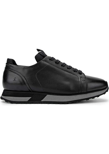 Erkek Hakiki Deri Siyah Sneakers & Spor Ayakkabı
