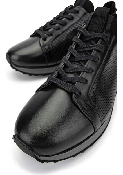 Erkek Hakiki Deri Siyah Sneakers & Spor Ayakkabı fırsatları