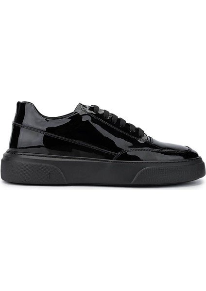 Erkek Hakiki Deri Siyah Rugan Sneakers & Spor Ayakkabı