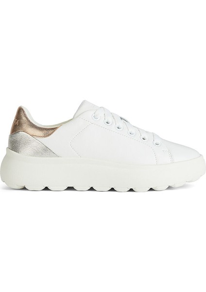 Beyaz-Gümüş Kadın Deri Sneaker D Spherıca Ec4.1 C