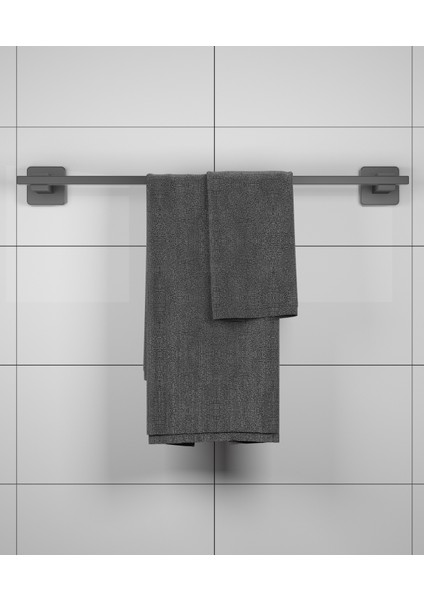 Kare Mat Siyah Ikili Askılık + Yuvarlak Havluluk + Uzun Havluluk Banyo Seti fiyatları