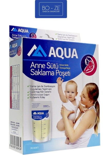 Aqua Anne Sütü Saklama Poşeti