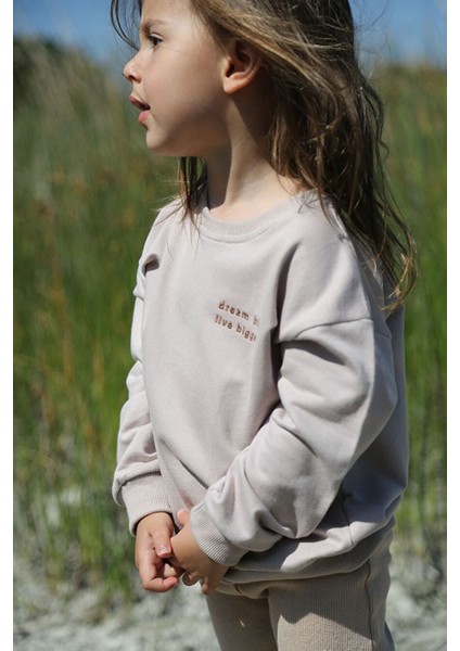 Kız Erkek Bebek Çocuk Unisex %100 Pamuk Nakışlı Sweatshirt