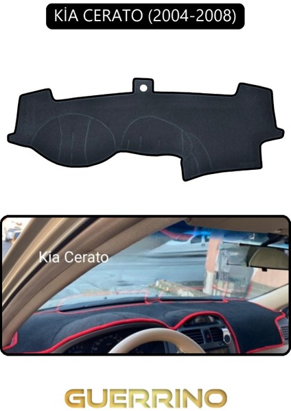 Kia Cerato 2004-2008TORPİDO Koruma Halısı Siyah Kenar