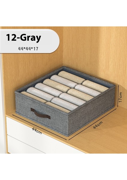 Pamuklu Keten Pantolon Saklama Kutusu Ev Gardırop Bölmelendirme Düzenleme Kutusu Giysi Koymak Için Saklama Sepeti Çekmece Katmanlama Er Çift Sütun (Yurt Dışından)