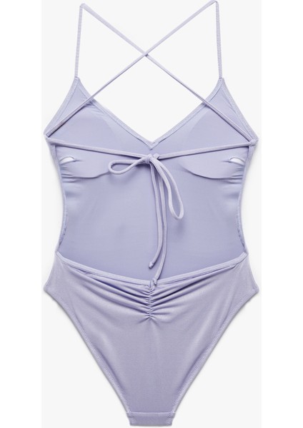 Sırt Detaylı Drapeli Ince Askılı Mayo fiyatları