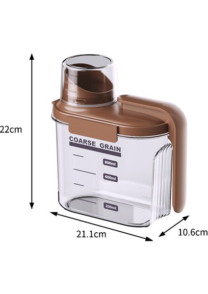 Gıda Sınıfı Mutfak Saklama Kavanozu Tahıl Saklama Kutusu Ölçekli Pet Kedi Köpek Maması Şeffaf Plastik Saklama Kavanozu (Yurt Dışından)