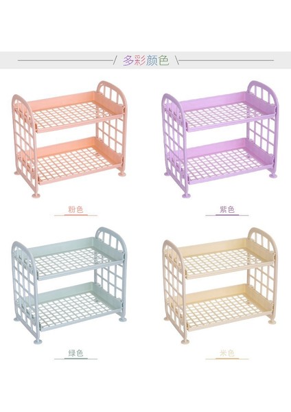 Çok Fonksiyonlu Organizasyon Depolama Plastik Kozmetik Masaüstü Raf Mutfak Çift Drenaj Depolama Raf Banyo Rafı (Yurt Dışından) fırsatları